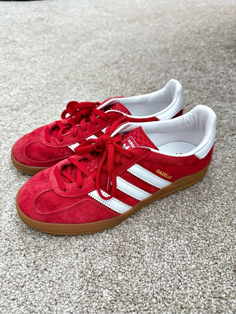 adidas Gazelle Indoor Better Scarlet Cloud White Gum Sneakers